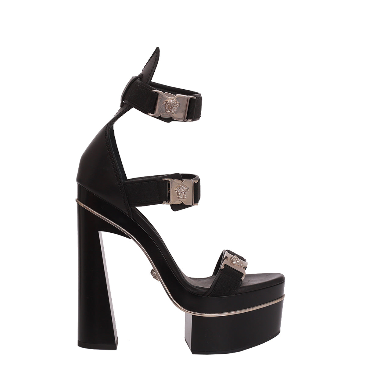 ⁠Sandália Versace Preta TAM. 36 BR