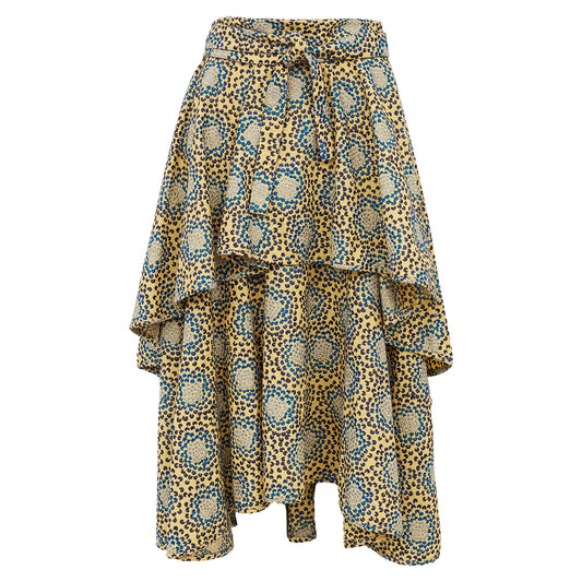 Saia Paula Raia Amarela Bordada Tam 34 Br