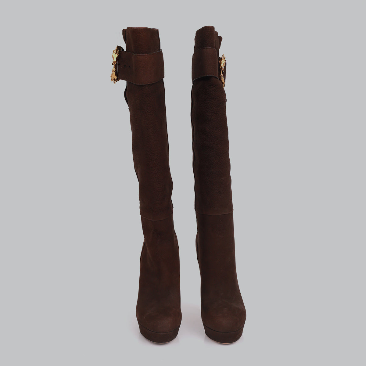 Bota Gucci Camurça Marrom TAM. 34,5 BR