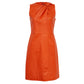 Vestido Gucci Couro Laranja Tam 38 Br