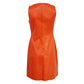 Vestido Gucci Couro Laranja Tam 38 Br