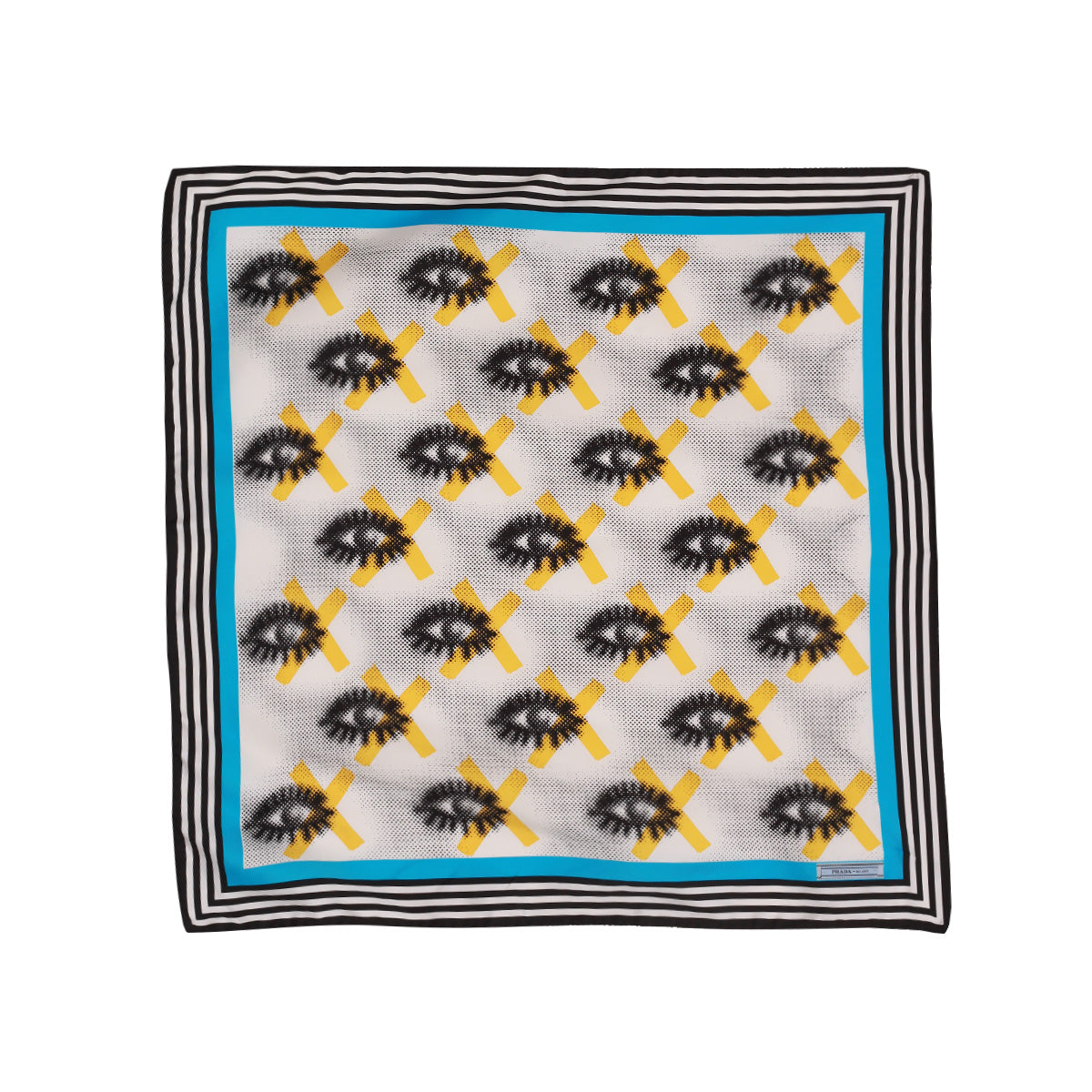 Lenço Prada Branco Estampado