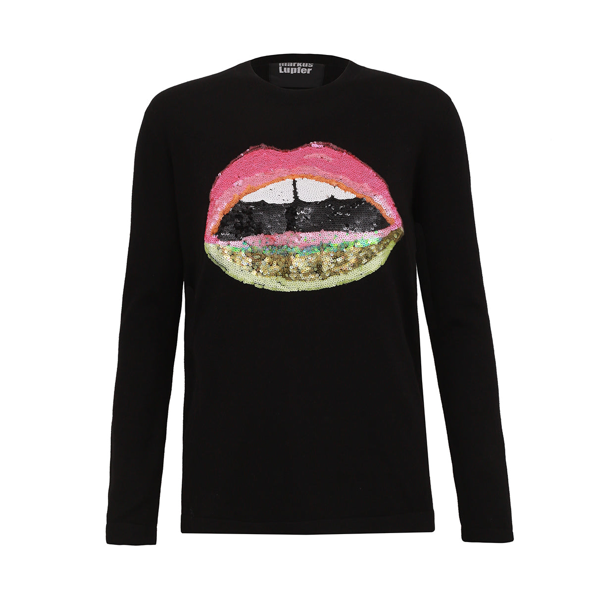 Malha Markus Lupfer Preta com Boca de Lantejoula TAM. PP BR