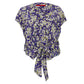 Conjunto Carolina Herrera Estampado Florido Roxo Tam. 38 BR