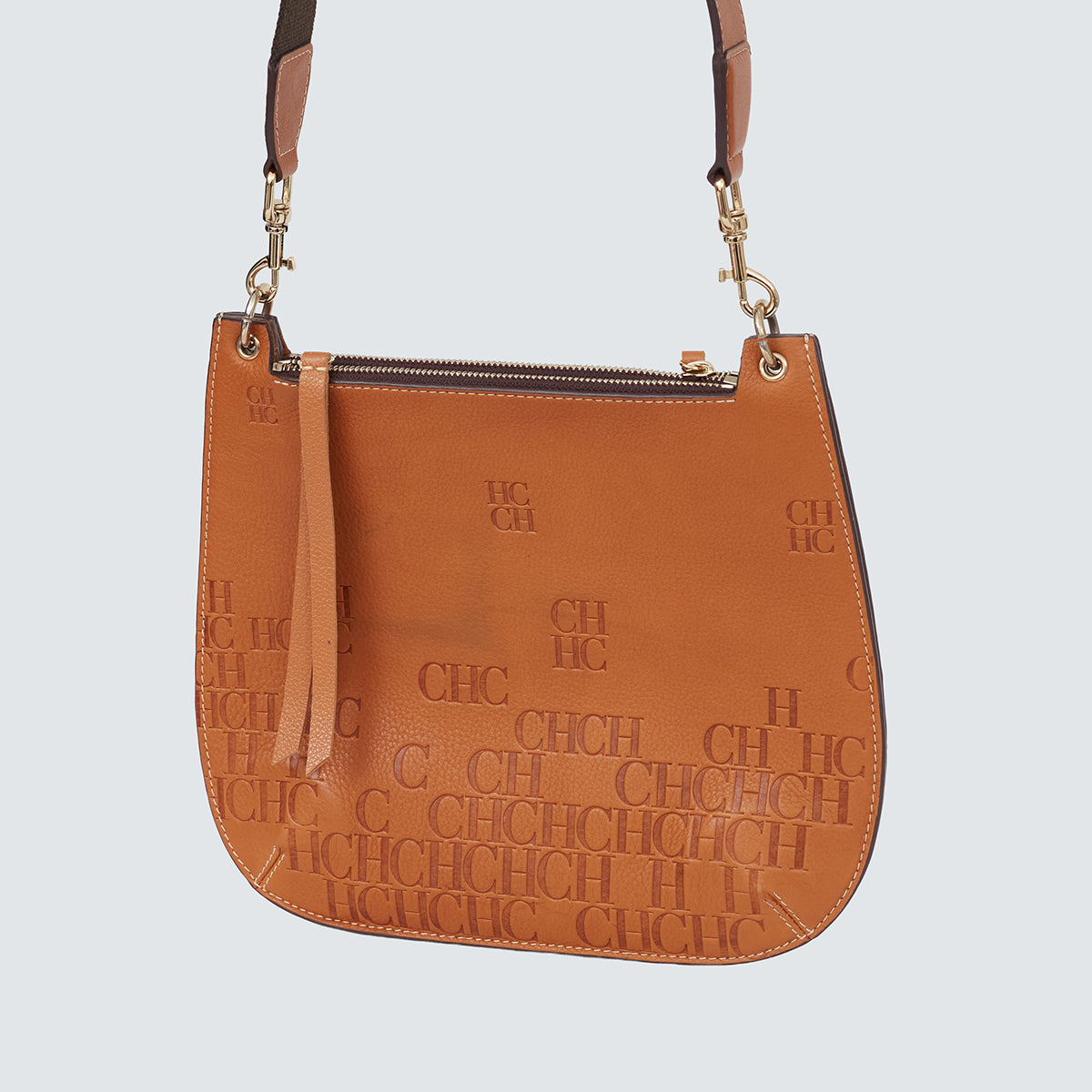 Bolsa Carolina Herrera Castanuela Reversible Caramelo