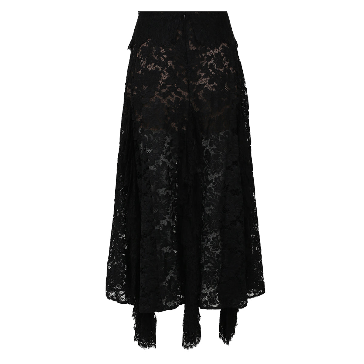 Saia Chanel Longa Renda Preta Tam. 36 Br