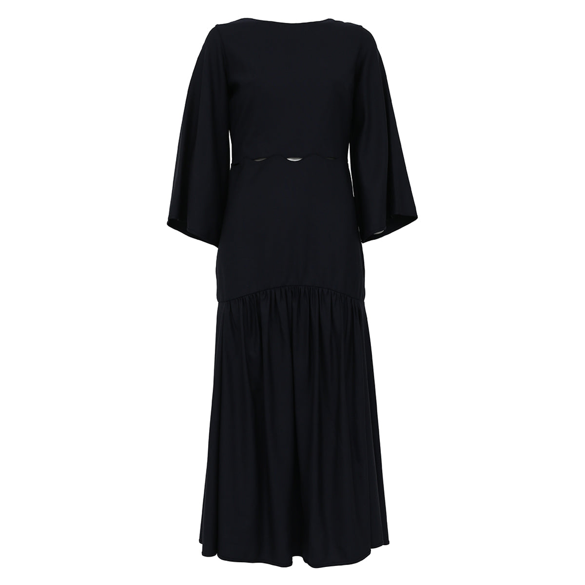 Vestido Paula Raia Longo Azul Marinho Tam. 36