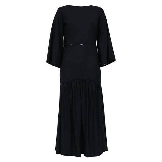 Vestido Paula Raia Longo Azul Marinho Tam. 36