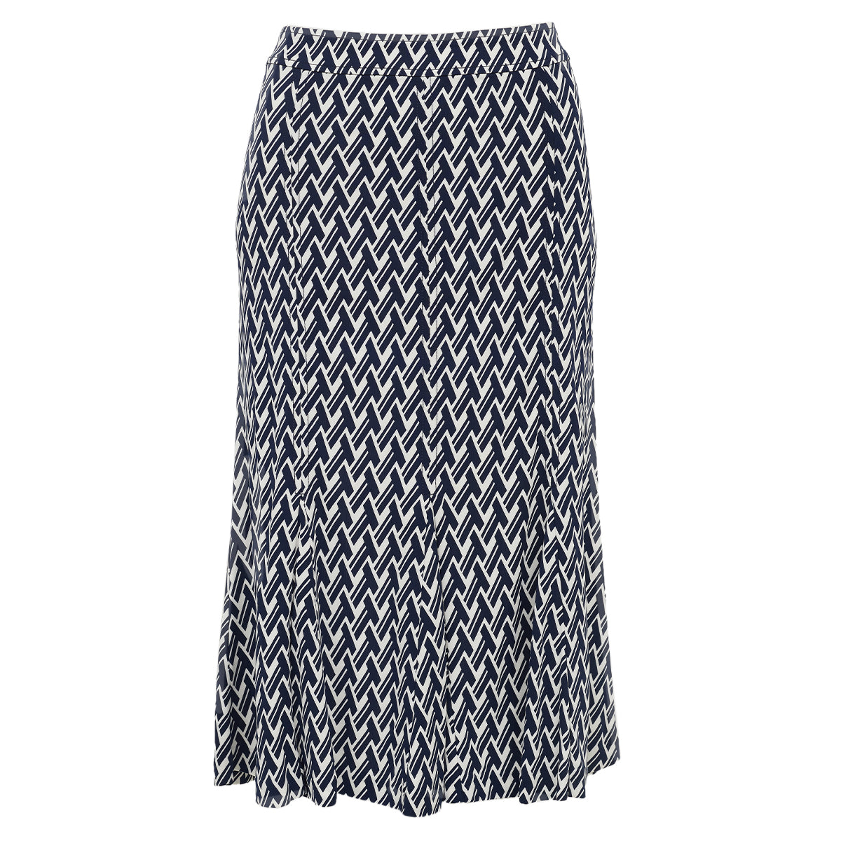 Saia Tory Burch Estampada Azul e Branco Tam P BR
