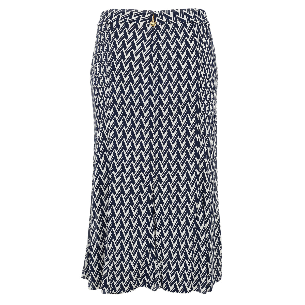 Saia Tory Burch Estampada Azul e Branco Tam P BR