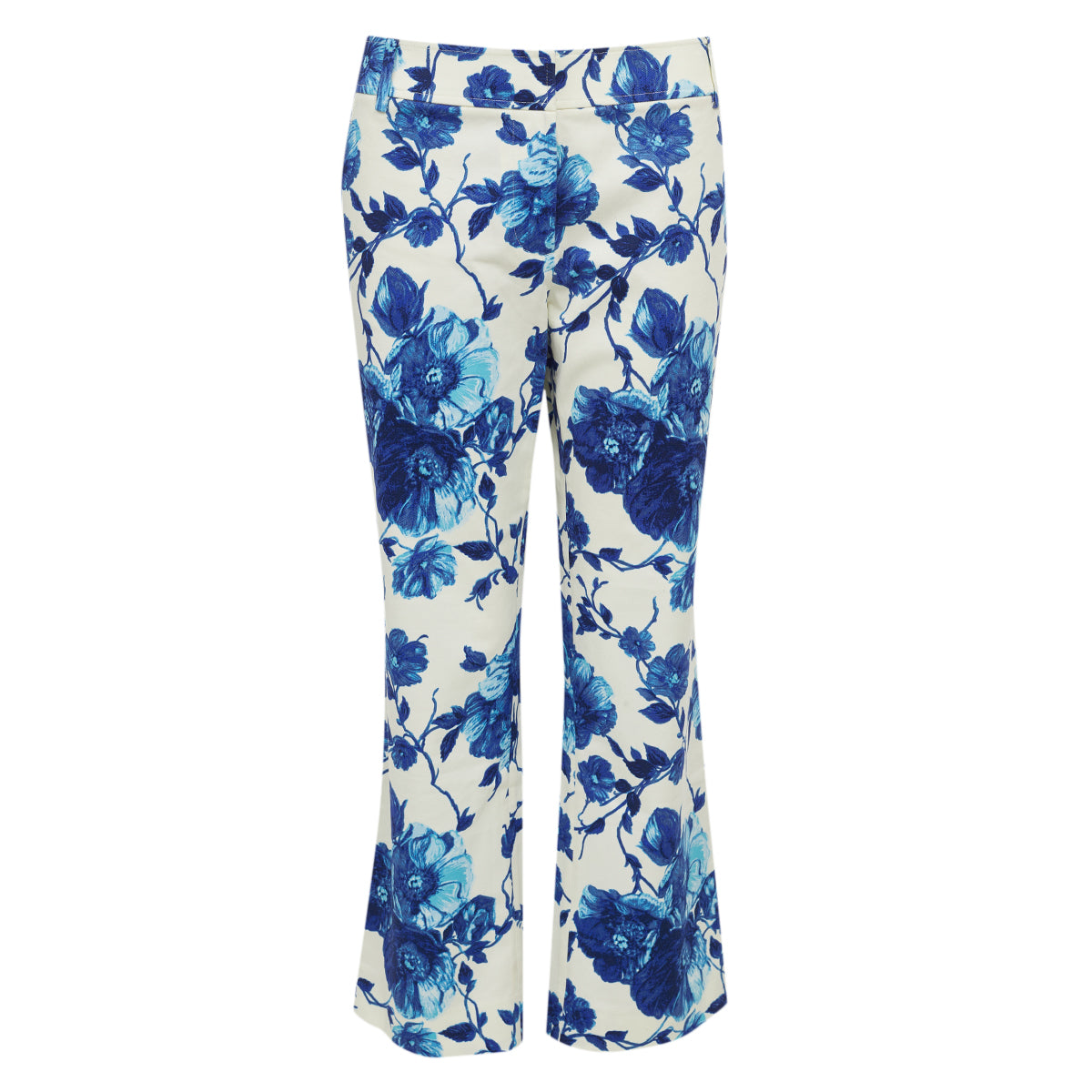 Calça Tory Burch Estampa Floral Azul Tam 40 Br