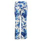 Calça Tory Burch Estampa Floral Azul Tam 40 Br
