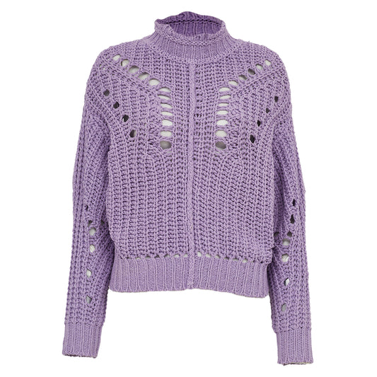 Blusa Isabel Marant Croche Lilás Tam 34 Br