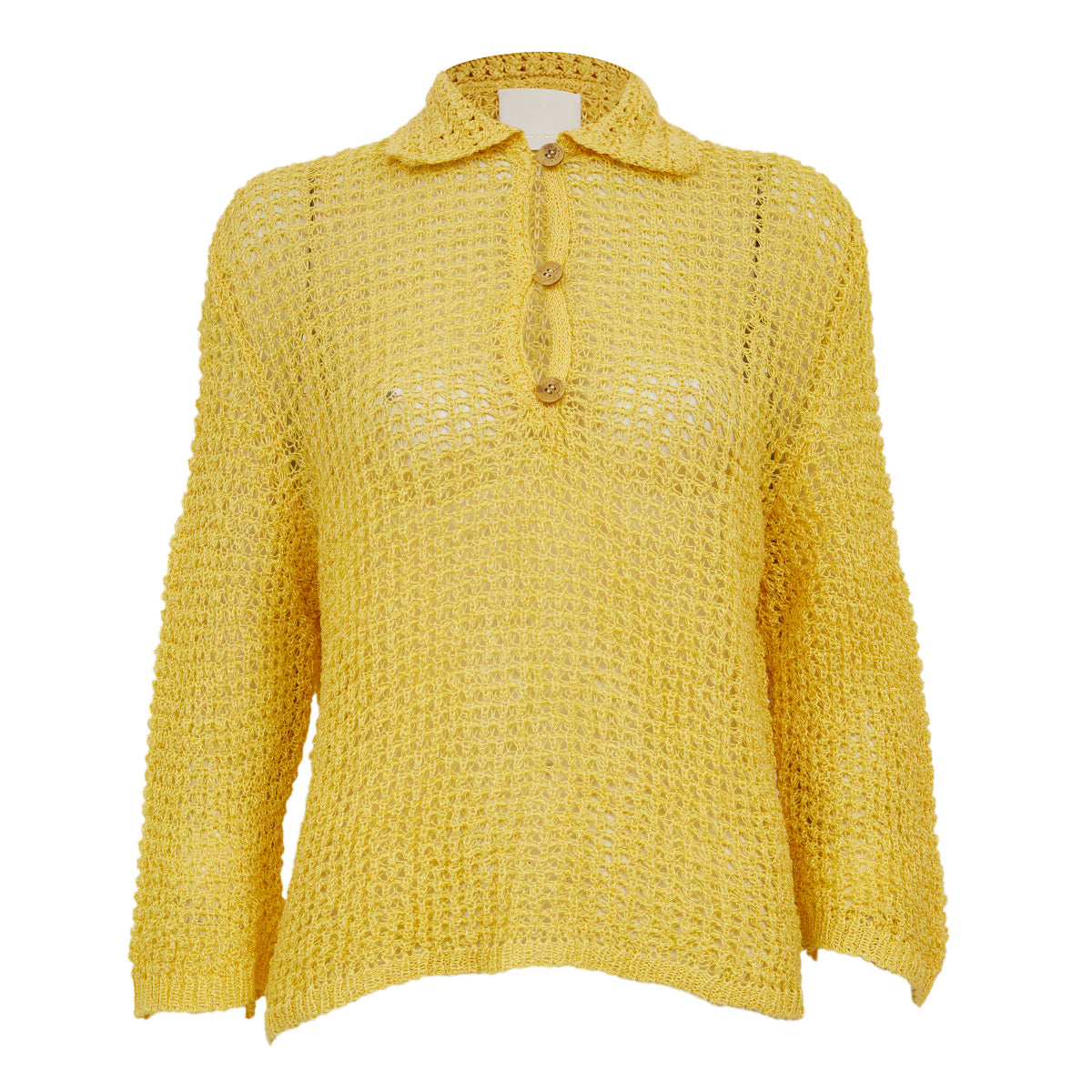 Blusa Paula Raia Amarela Bordada Tam P Br