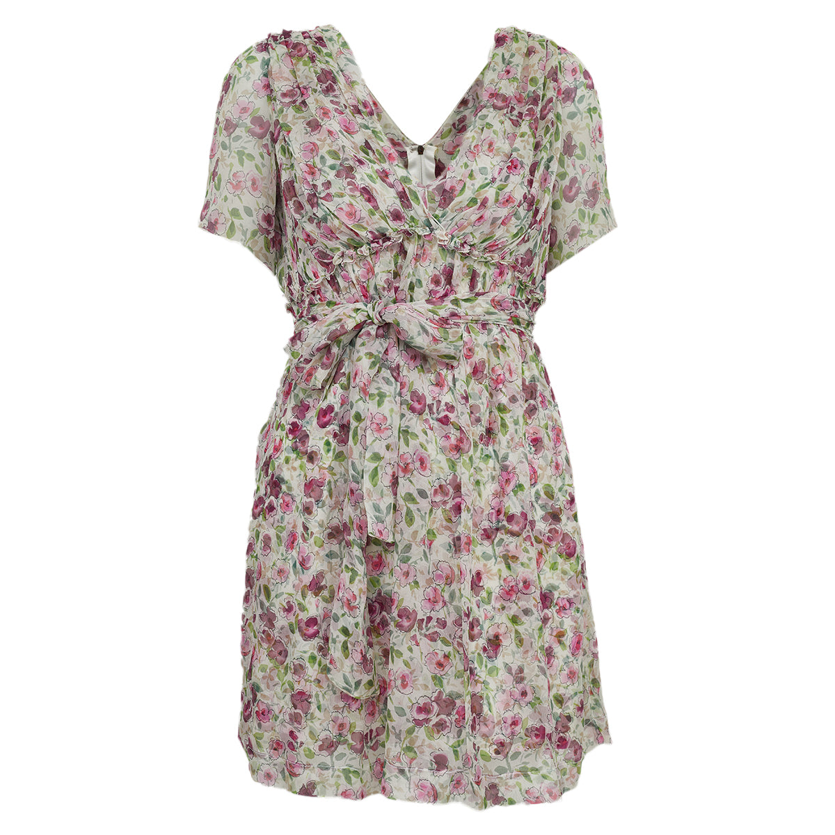Vestido Dolce&Gabbana Florido Roxo Tam 40 Br