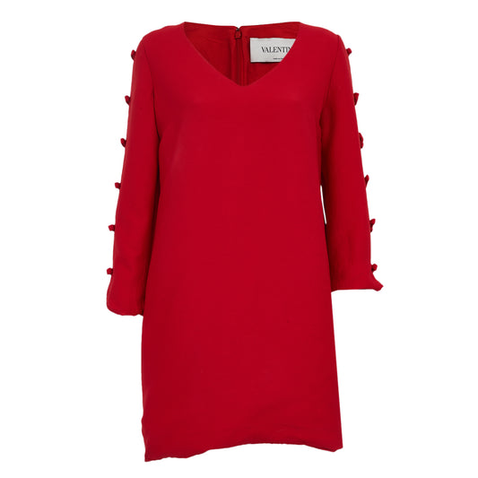 Vestido Valentino Vermelho Laços Tam 42 Br