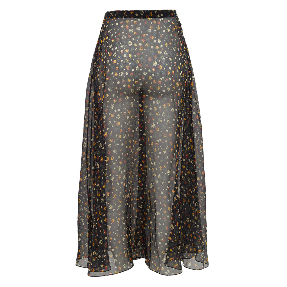 Saia Dior Estampada Transparente Preta Tam 38 Br