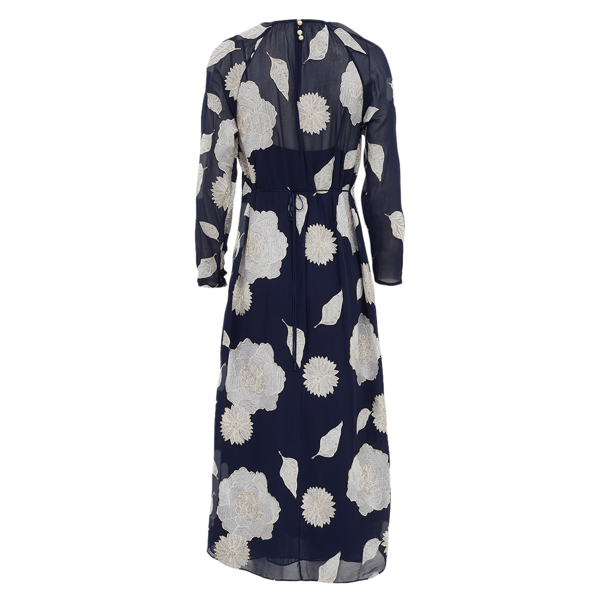 Vestido Cris Barros Elissa Azul e Bege Tam 36 Br