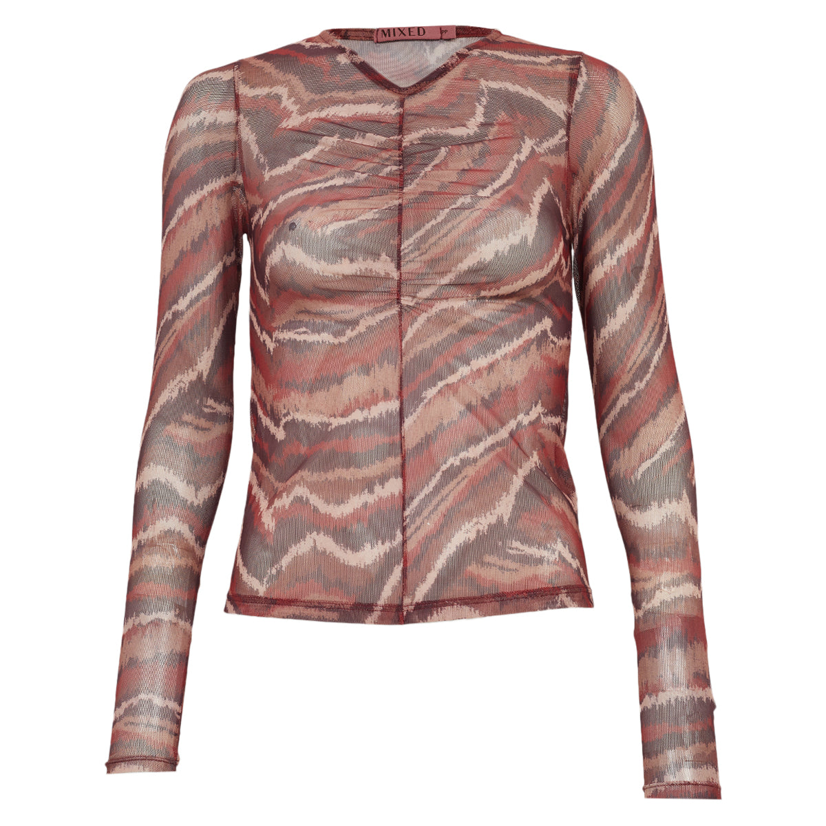 Blusa Mixed Estampada Transparente Tam PP BR