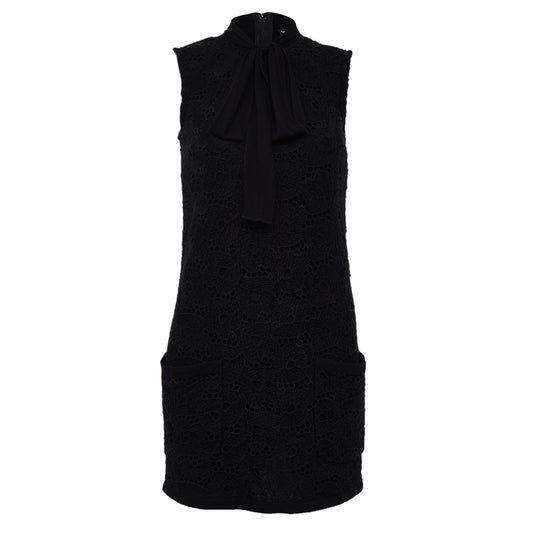 Vestido Dolce&Gabbana Bordado em Preto Tam 38 Br