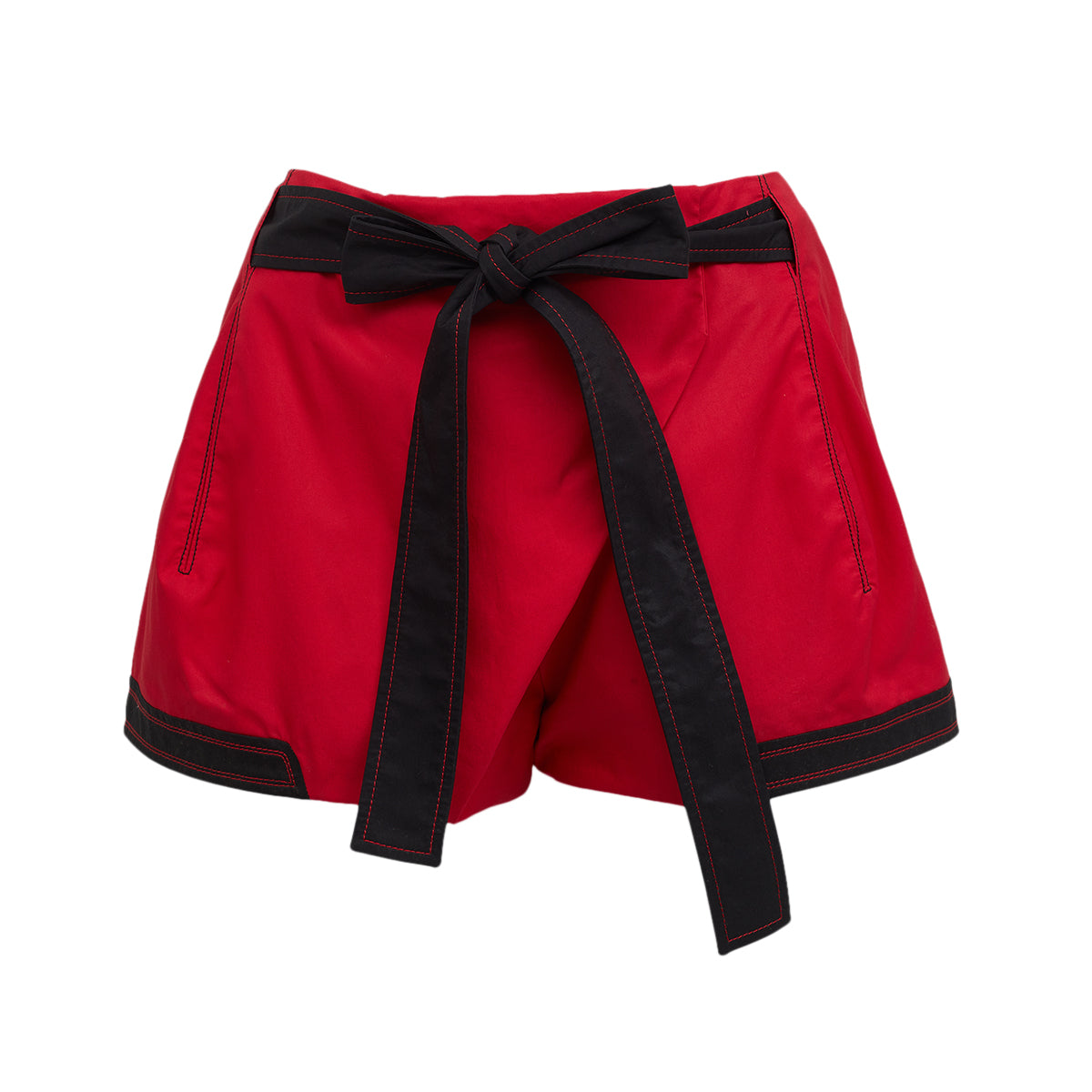 Shorts Balenciaga Vermelho e Preto Tam 34 Br