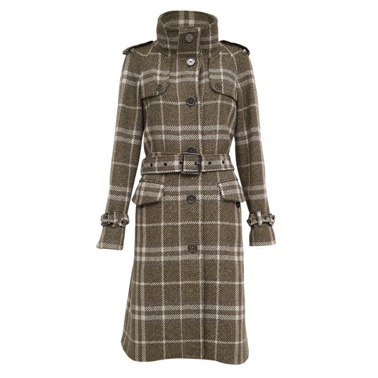 Casaco Sobretudo Burberry Tweed Verde Tam 40 Br