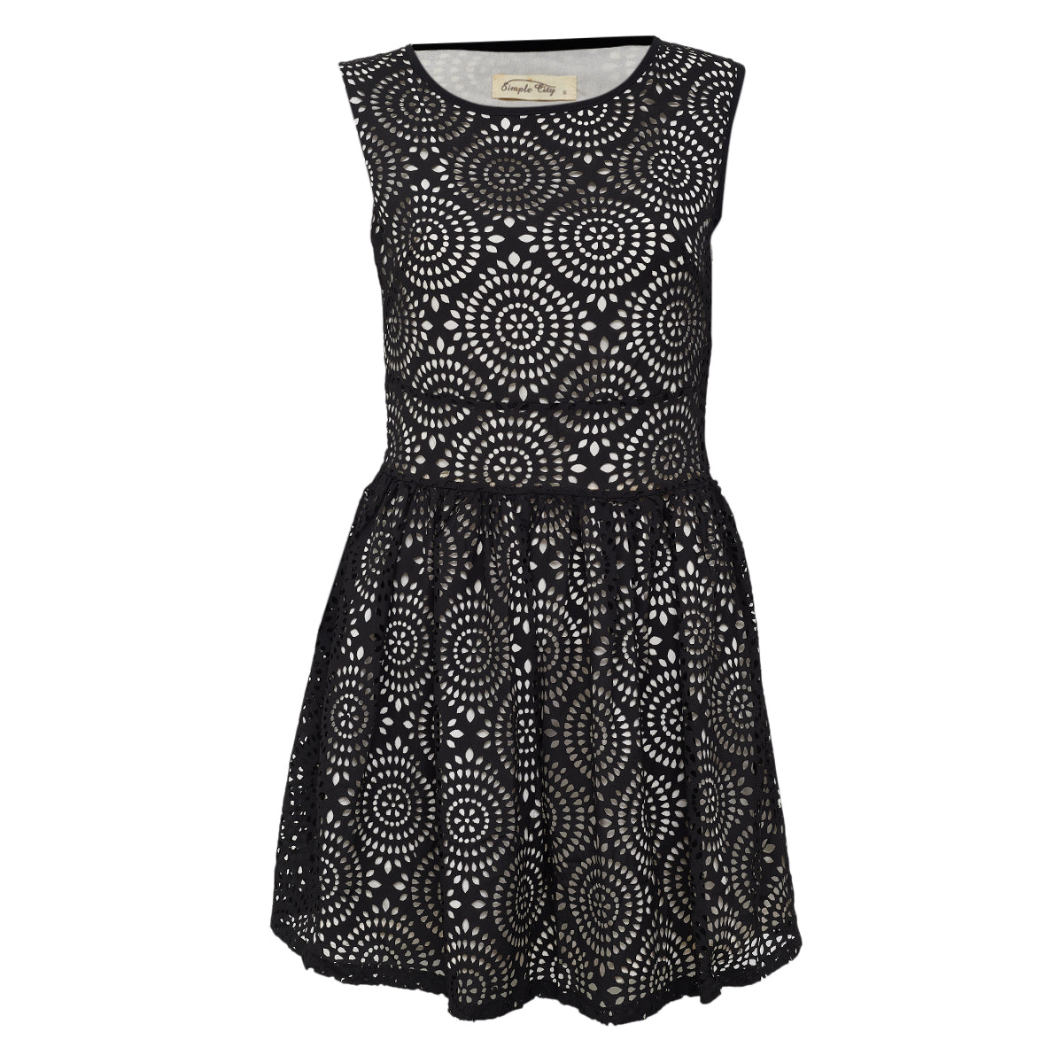 Vestido Simple City Preto e Branco Tam P BR