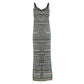 Vestido Missoni Estampa Bege e Azul Tam 36 Br