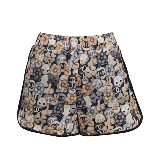 Shorts Chanel Estampa Gatinho Tam 36 Br