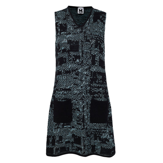 Vestido Missoni Bordado Azul e Preto Tam 34 Br