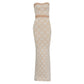 Vestido Lolitta Longo Bege Tam M BR