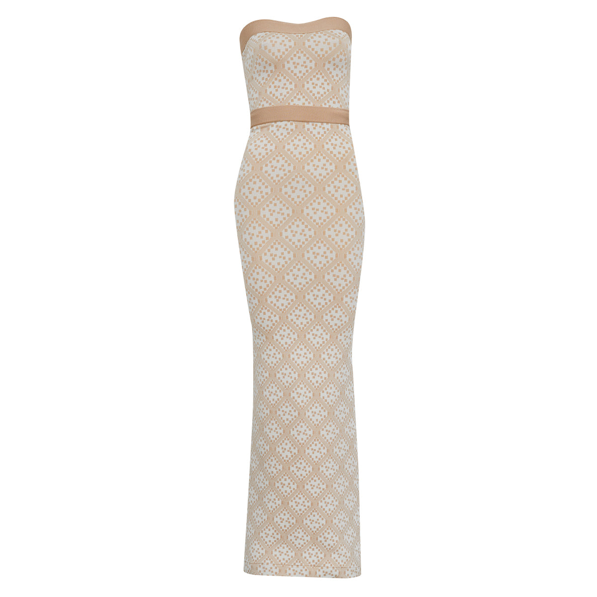 Vestido Lolitta Longo Bege Tam M BR