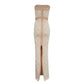 Vestido Lolitta Longo Bege Tam M BR
