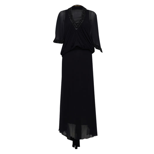 Vestido Roberto Cavalli Preto Com Pedrinhas Tam 36 Br