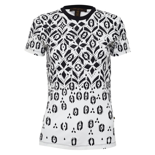 Blusa Louis Vuitton Estampa e Pedraria Preto Tam PP BR