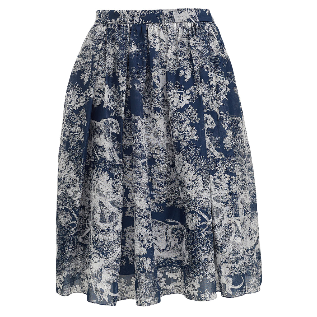 Saia Dior Estampada Azul Tam 36 Br