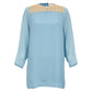 Conjunto Paula Raia Azul e Bege Tam 36 Br