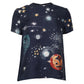 Blusa Valentino Planetas Azul Tam PP BR