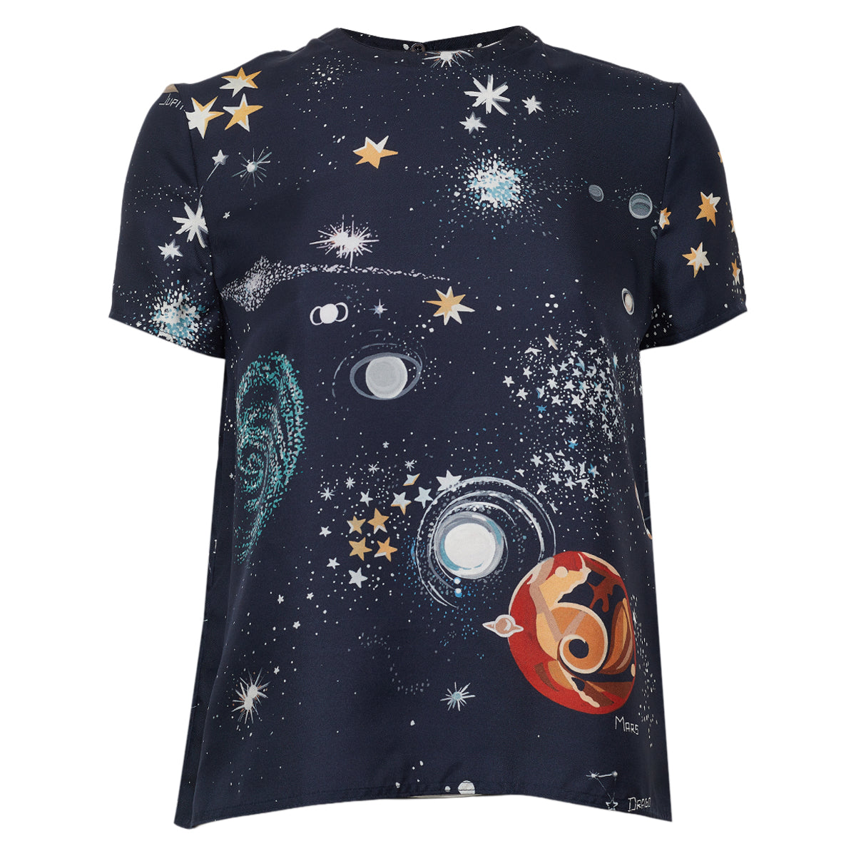 Blusa Valentino Planetas Azul Tam PP BR