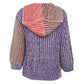 Casaco Paula Raia Tricot Roxo e Terracota Tam P Br