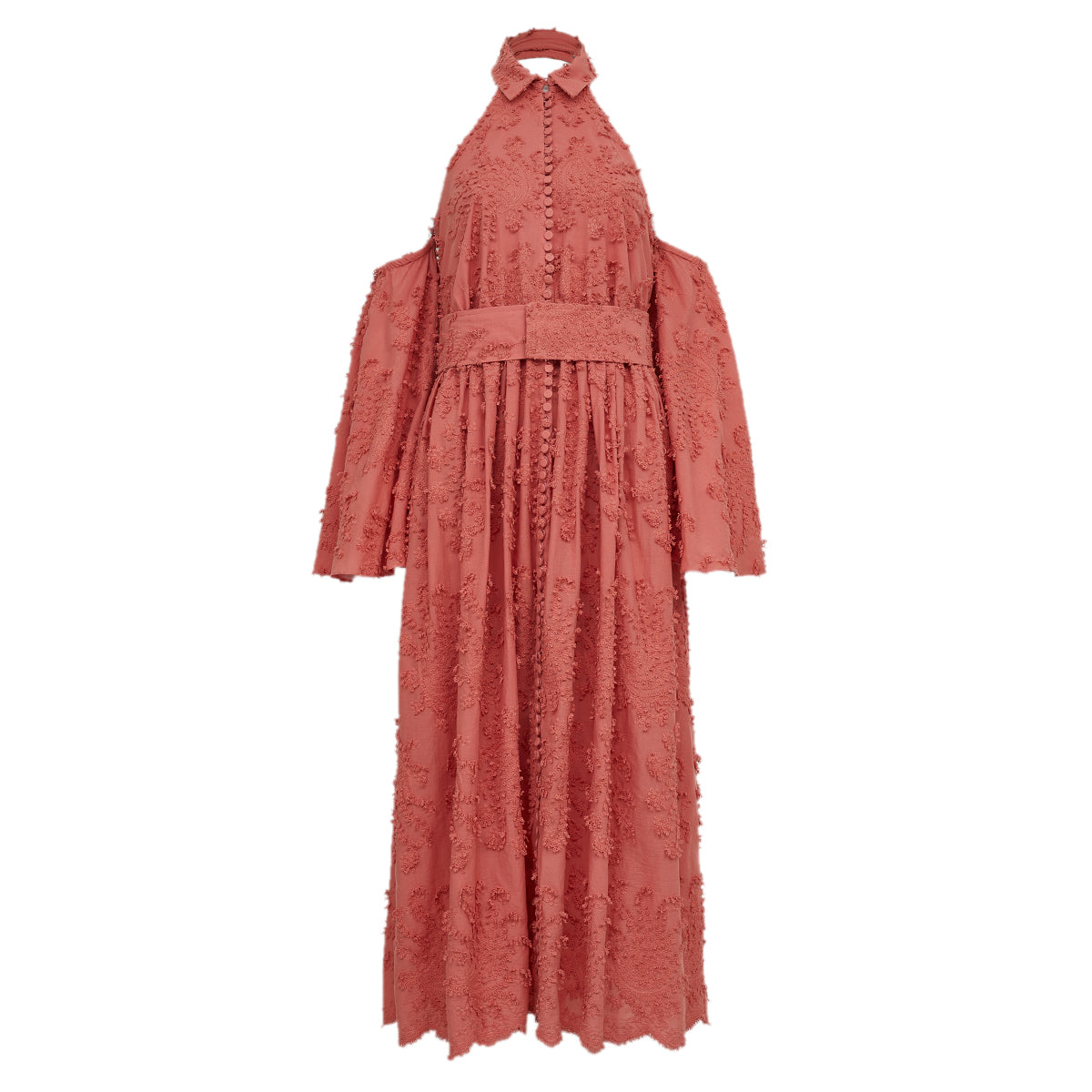 Vestido Paula Raia Bordado Rosa Tam 38 Br