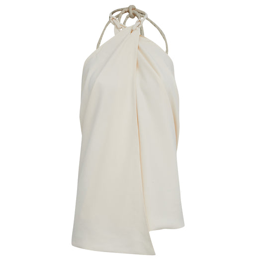 Blusa Paula Raia Amarração Off White Tam 38 Br
