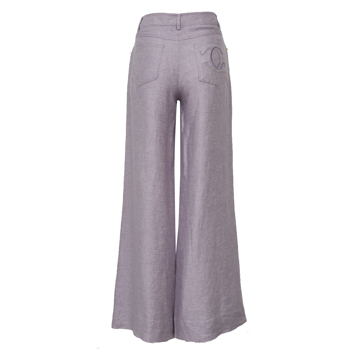 Calça Roberto Cavalli Linho Lilás Tam 42 Br