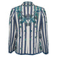 Blazer Roberto Cavalli Listrado Azul Tam 36 Br