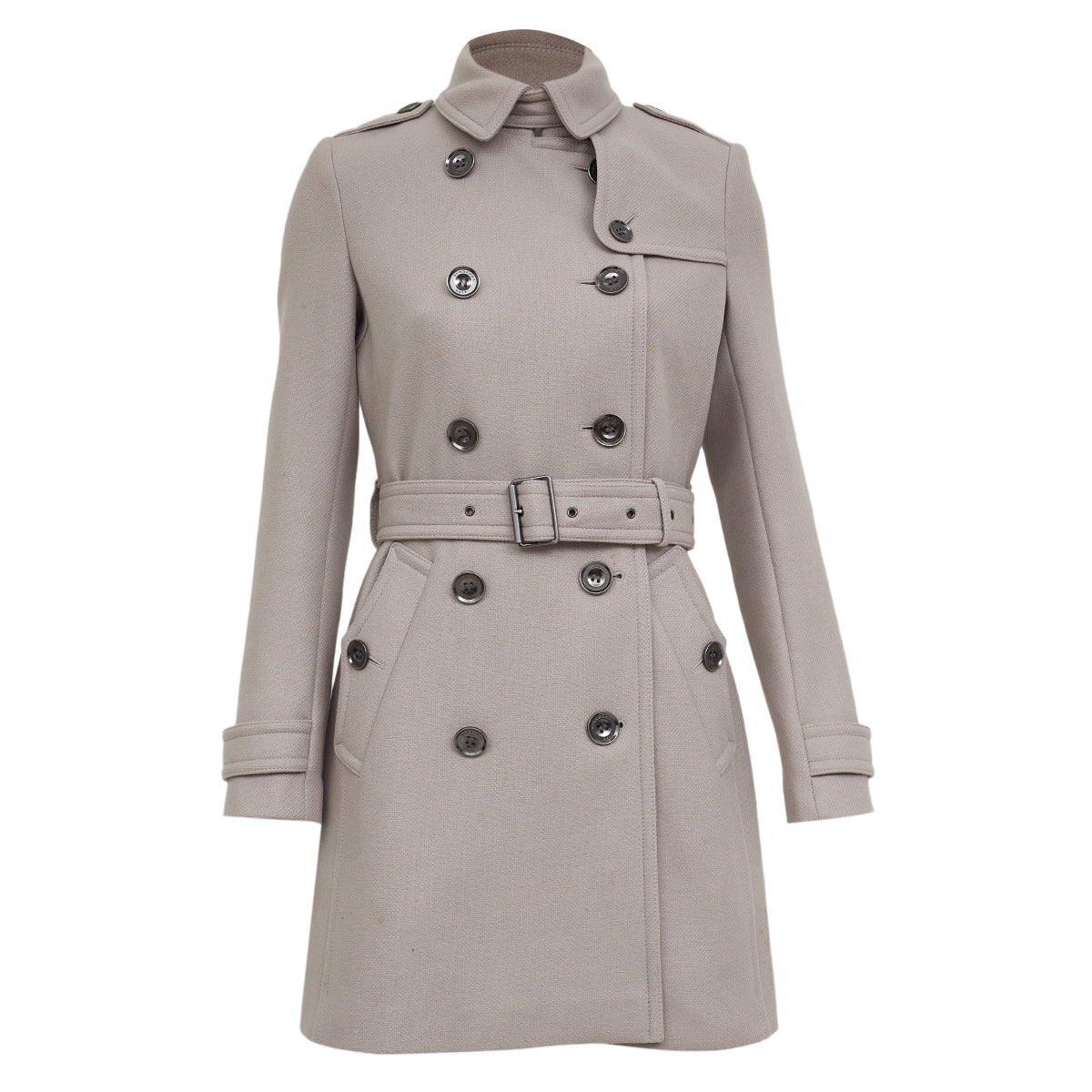 Casaco Sobretudo Burberry Cinza Tam 36 Br
