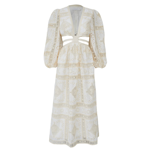Vestido Zimmermann Renda Branco Tam 40 br