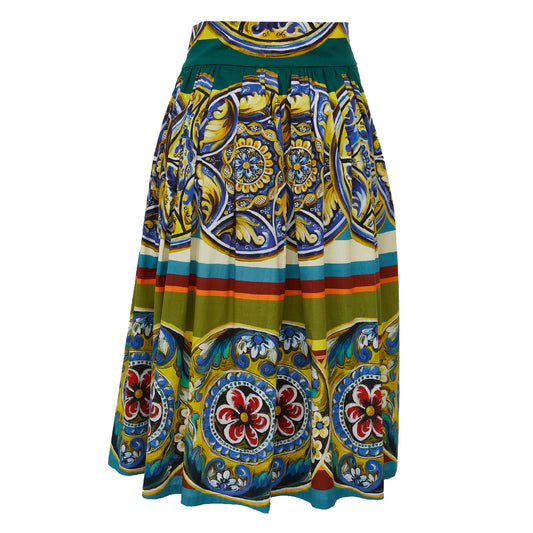 Saia Dolce&Gabbana Midi Estampado TAm 38 Br