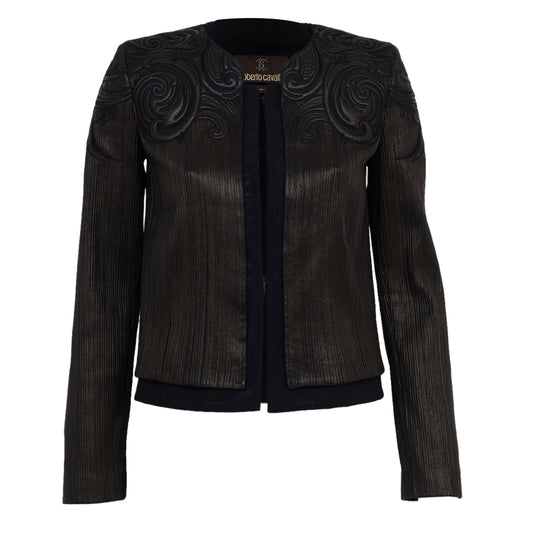 Jaqueta Roberto Cavlli Preta Tam 38 Br