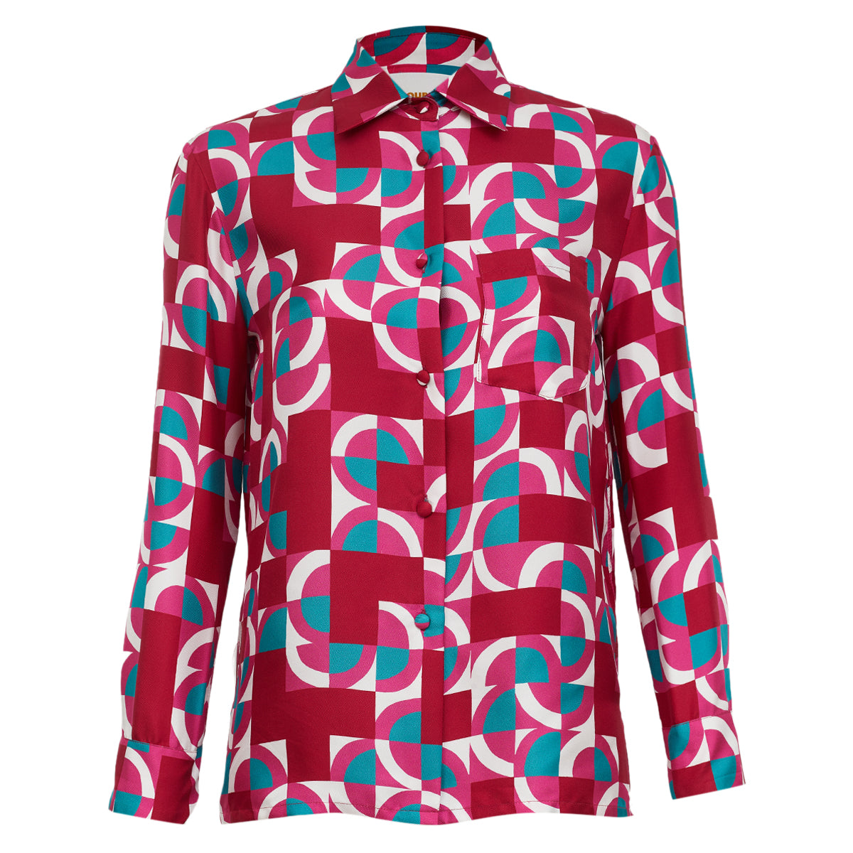 Camisa Double Jó Estampada Rosa Tam PP BR