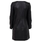 Vestido Adriana Degreas Preto de Couro Tam 38 Br